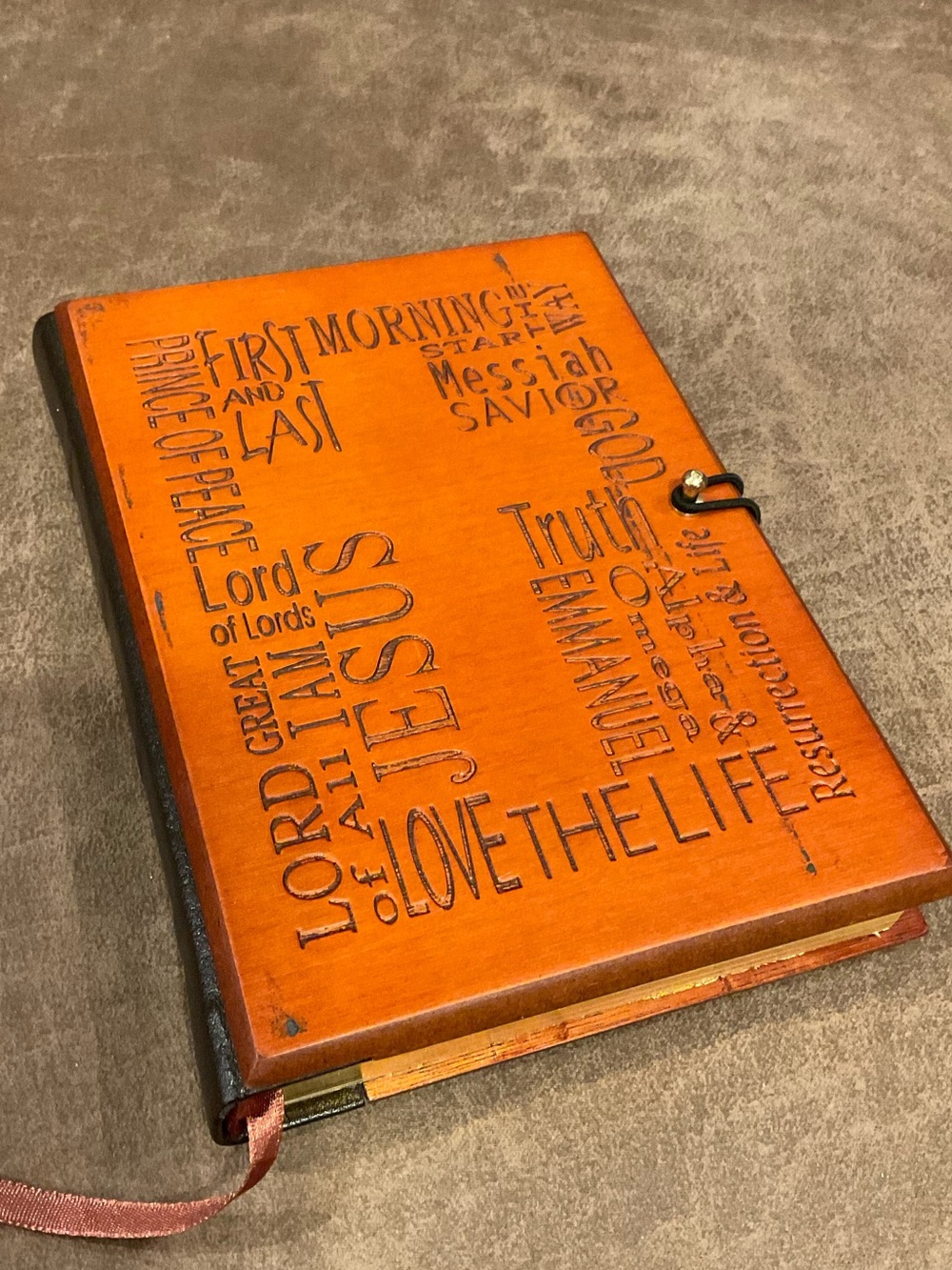 Cross Lord Jesus Journal with Wooden Cover
